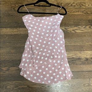 NWOT Ruffle polka dot mini dress